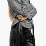 Cropped Plaid Peacoat